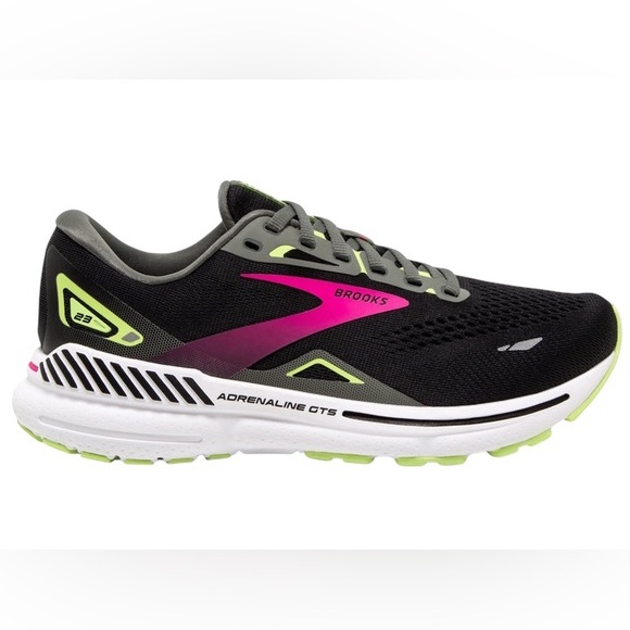 Brooks Women's Adrenaline GTS Shoes - Black and Pink Sz. 7.5 - Picture 1 of 6